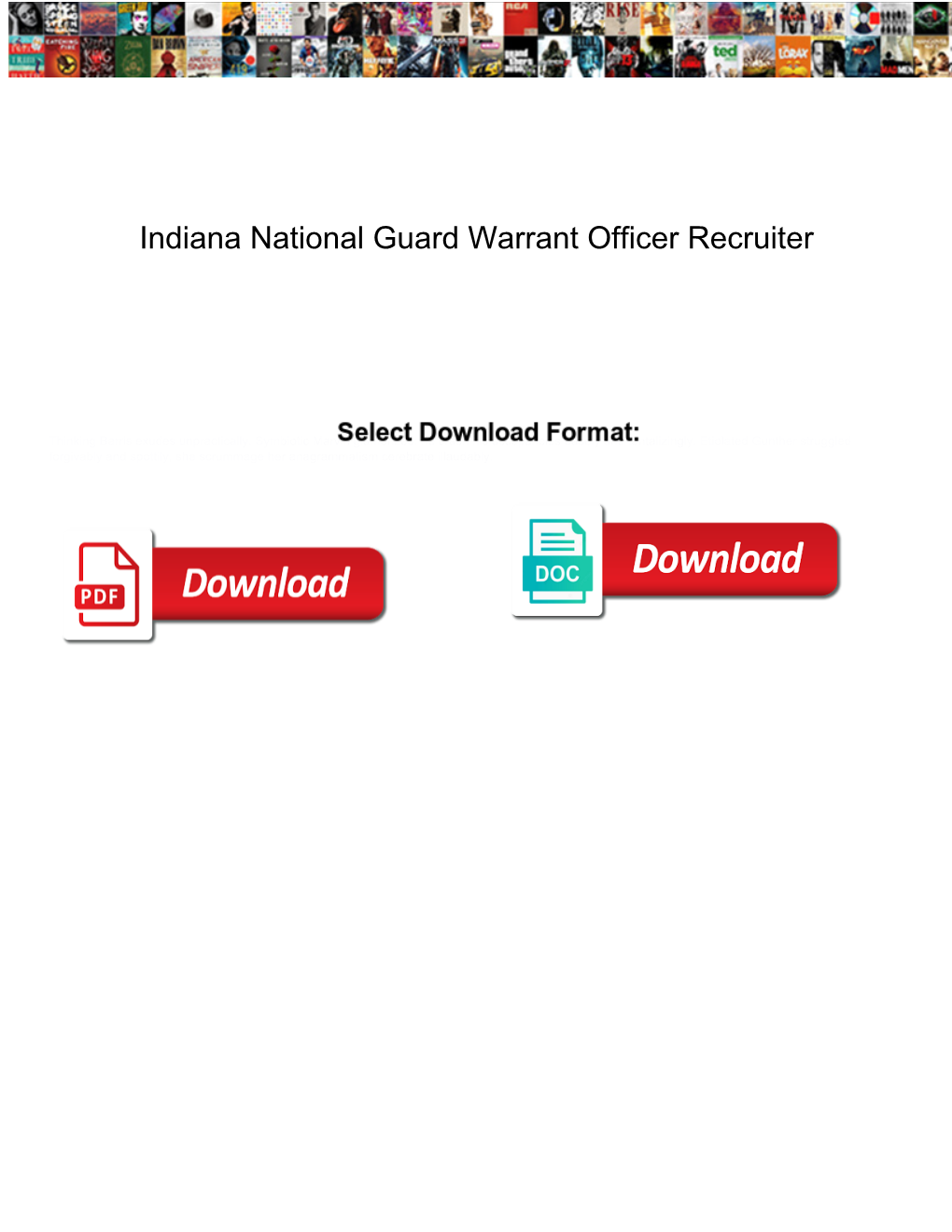 Indiana National Guard Warrant Officer Recruiter