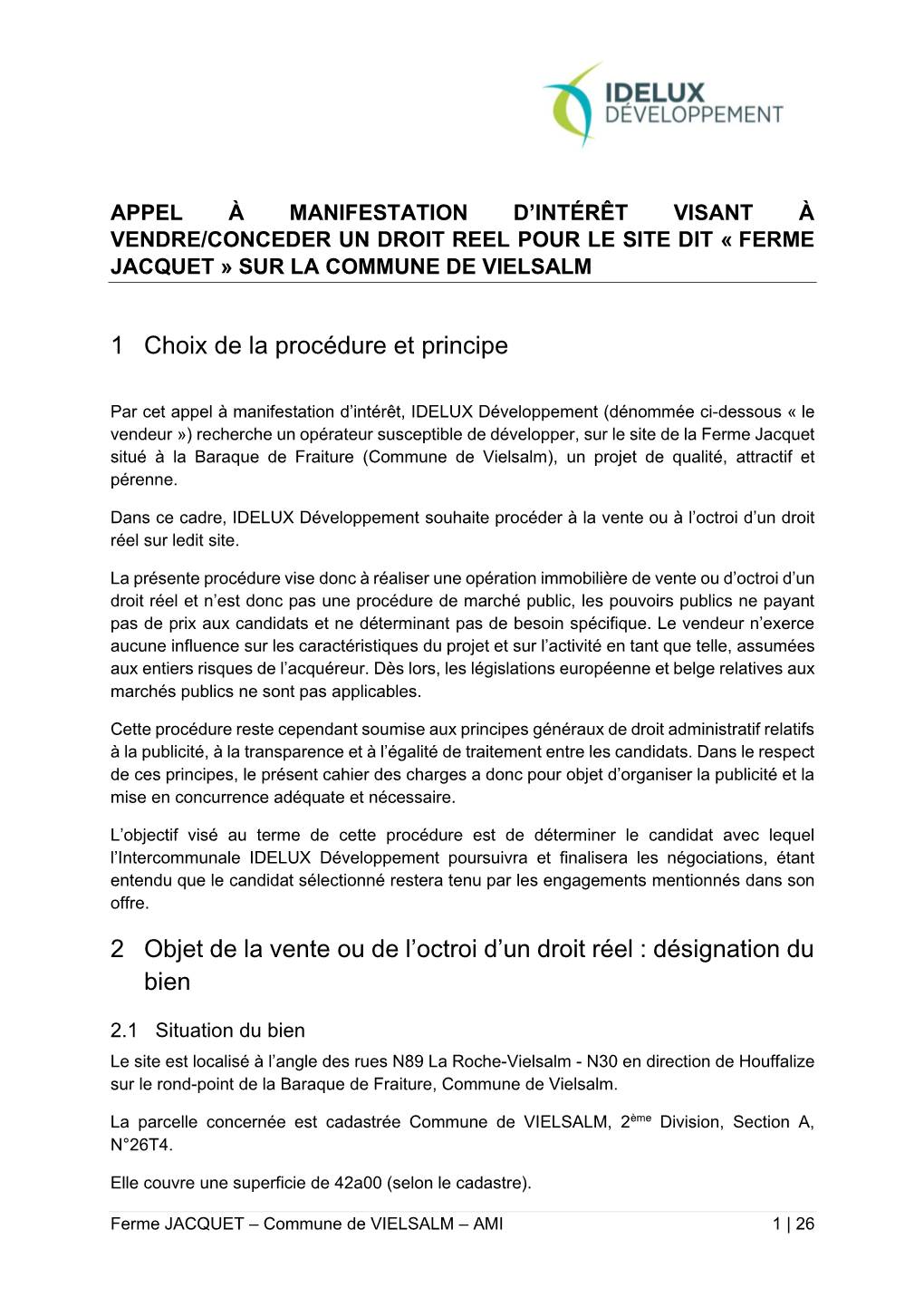 Téléchargez L'appel À Manifestation D'intérêt Visant À Vendre