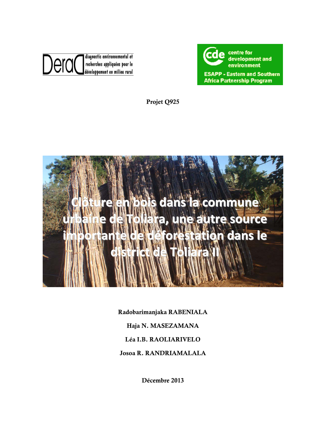 Clôture En Bois Dans La Commune Urbaine De Toliara, Une Autre