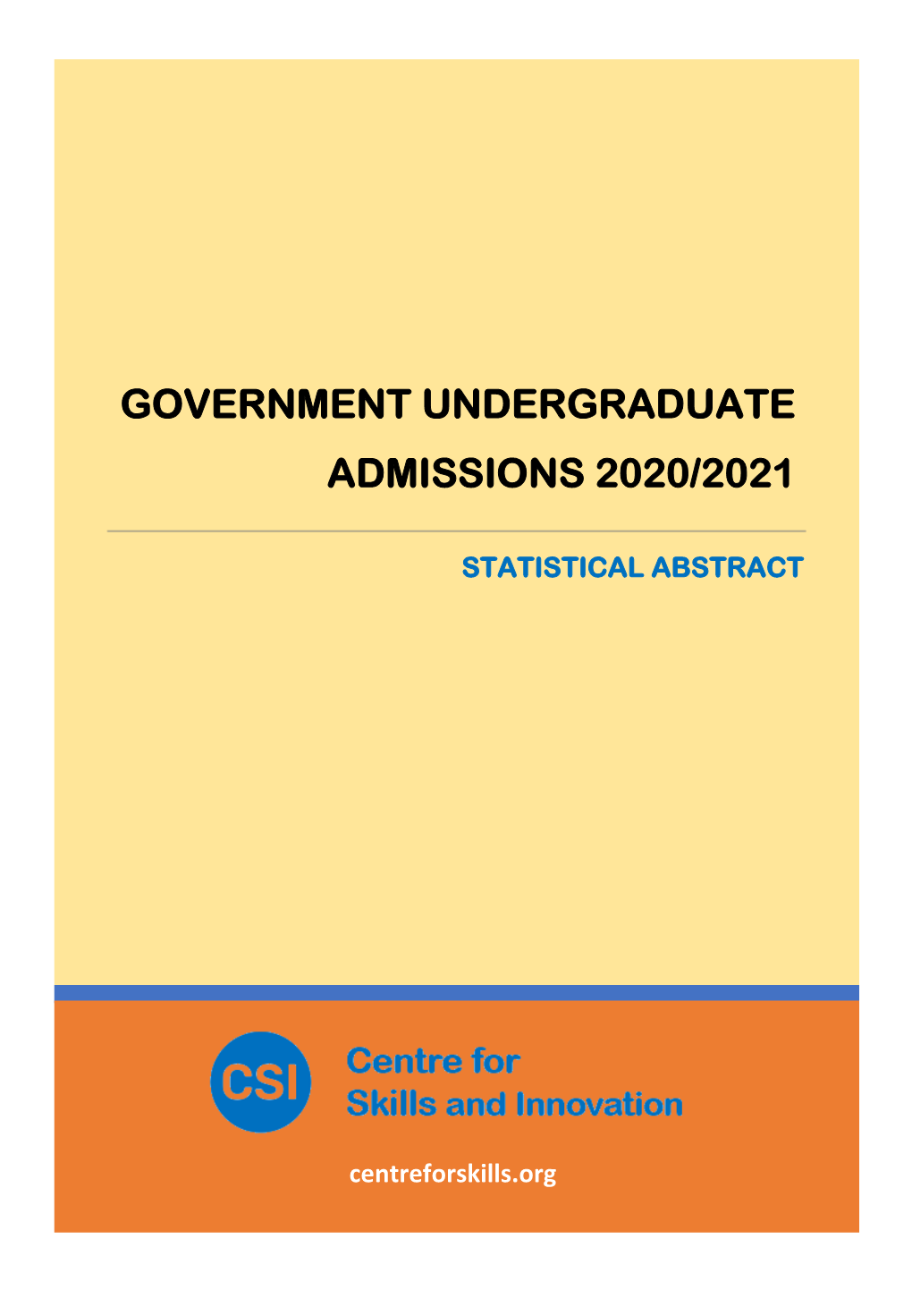 Government Undergraduate Admissions 2020/2021