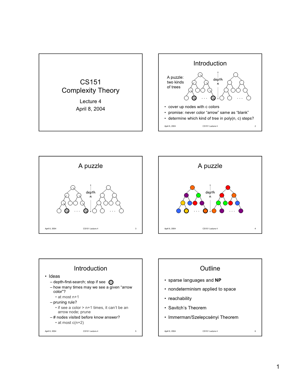 CS151 Complexity Theory