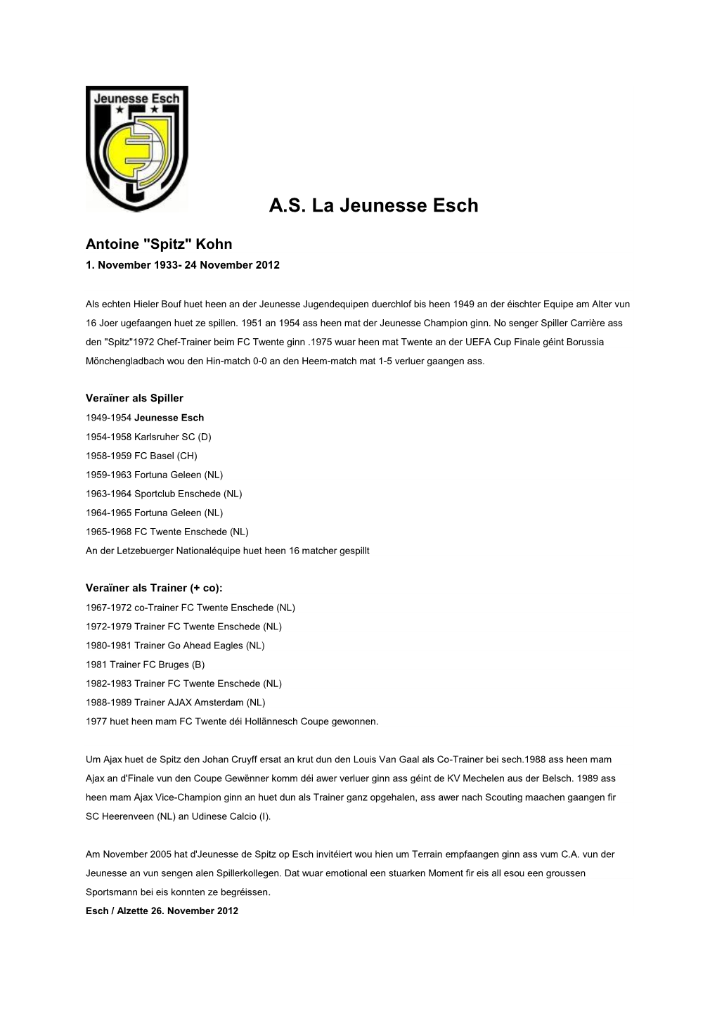 A.S. La Jeunesse Esch