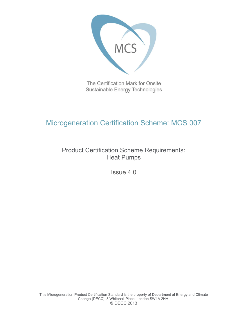 Microgeneration Installation Standard