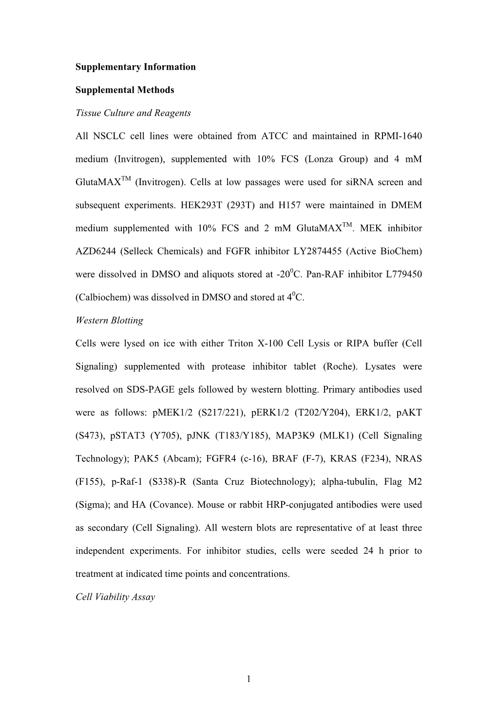 Supplementary Information Supplemental Methods Tissue