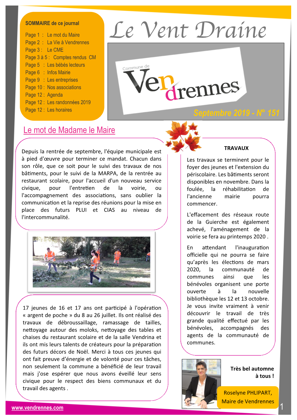 Vent Draine Septembre 2019