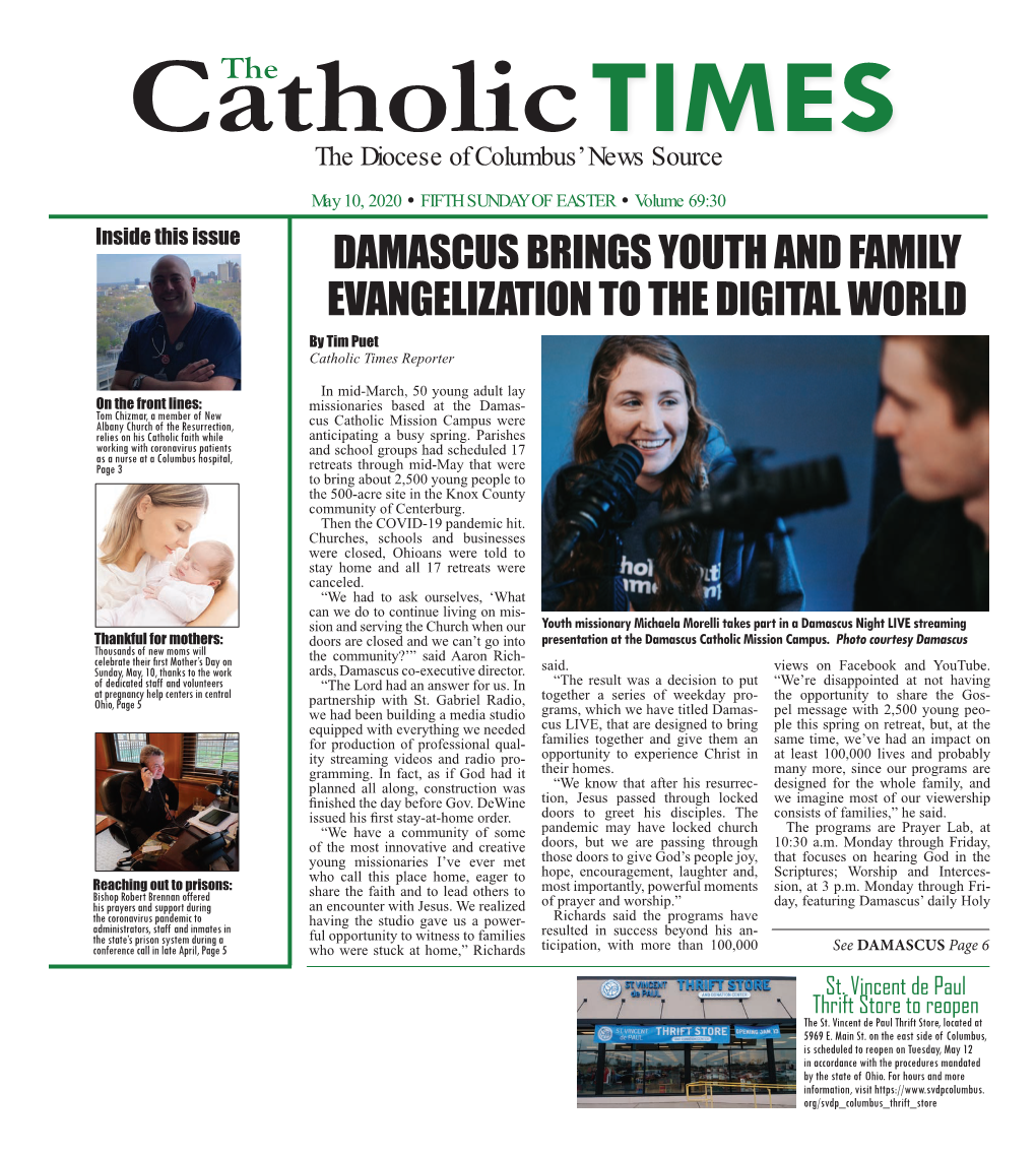 Damascus Brings Youth and Family Evangelization to the Digital World by Tim Puet Catholic Times Reporter
