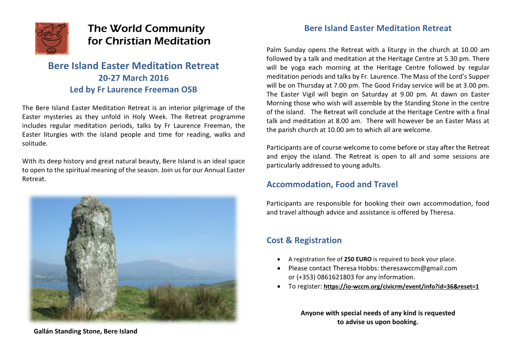 Bere Island Easter Meditation Retreat