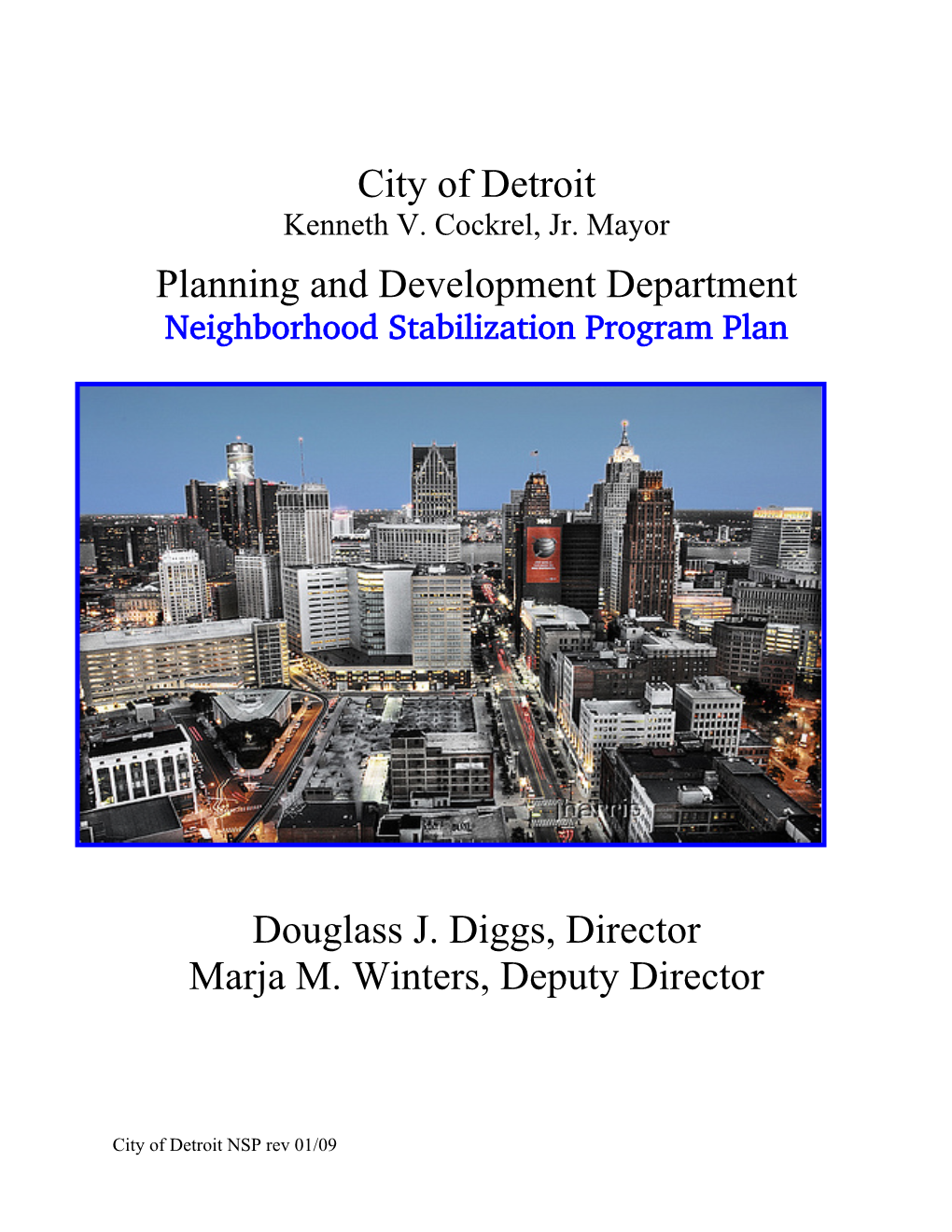 Planning and Development Department Neighborhood Stabilization Program Plan