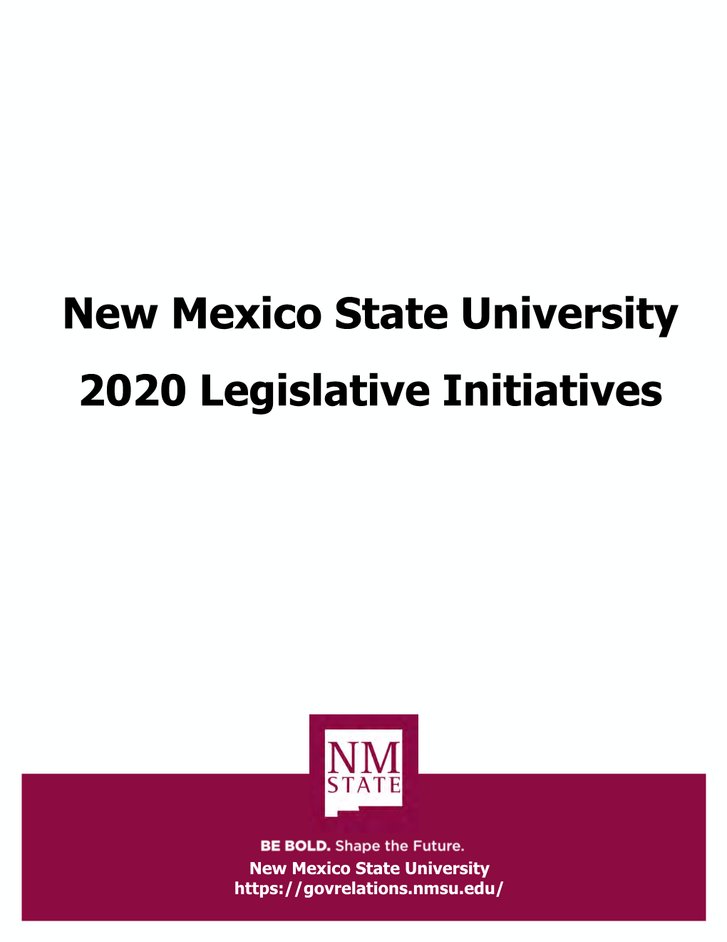 2020 Legislative Priorities Book