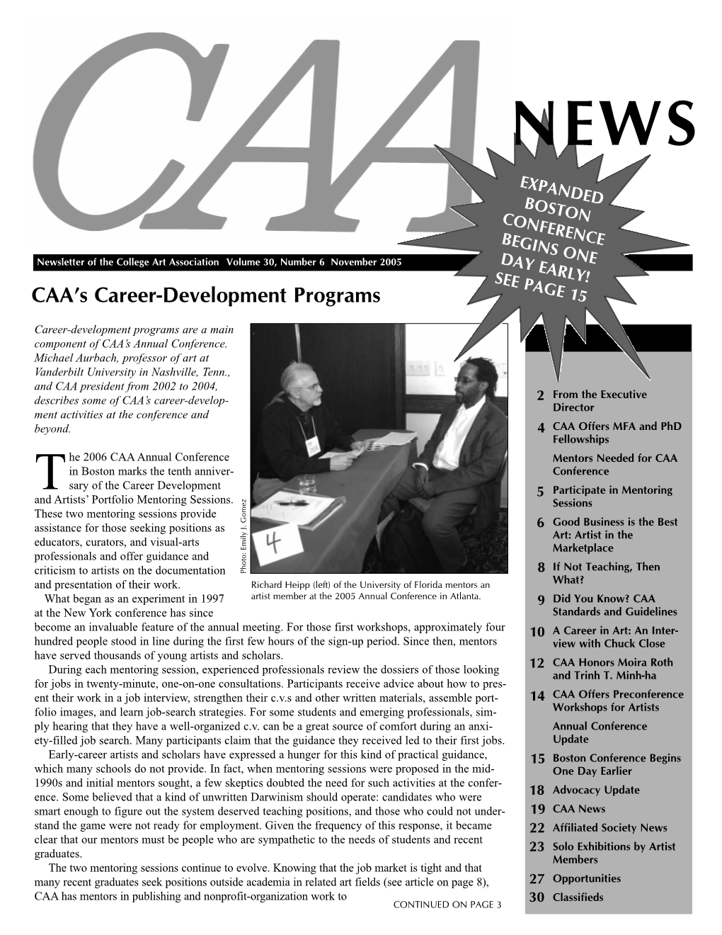 November 2005 CAA News