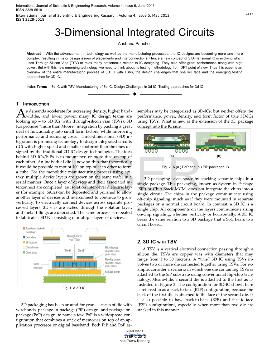 3-Dimensional Integrated Circuits Aashana Pancholi