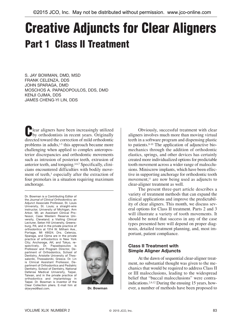 Creative Adjuncts for Clear Aligners Part 1 Class II Treatment