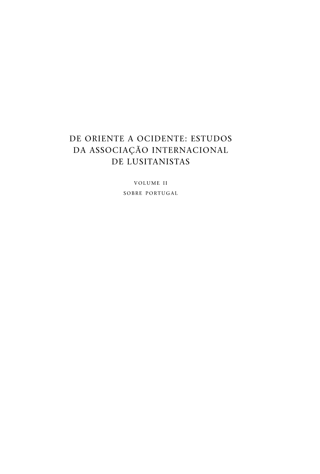 Book De Oriente a Ocidente