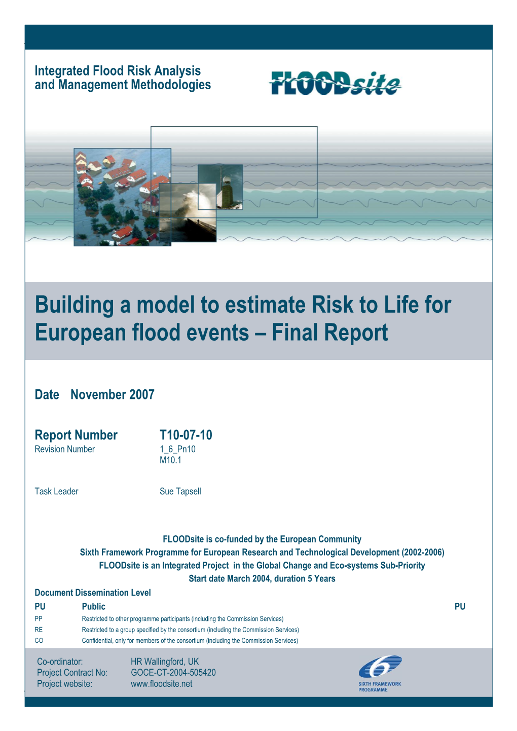 Floodsite Project Report Contract No:GOCE-CT-2004-505420