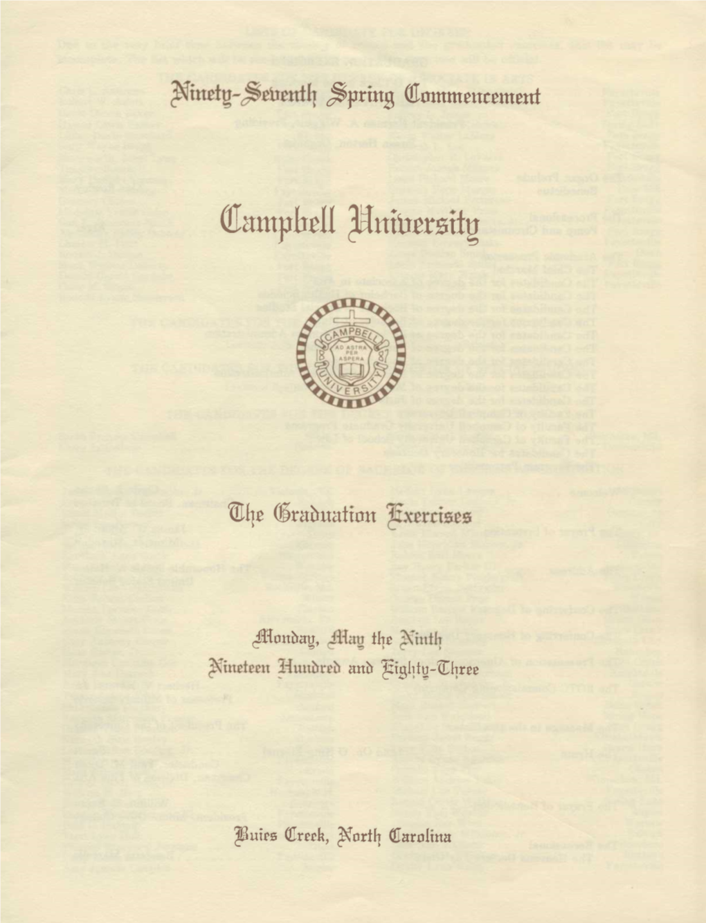 Ninety-Seventh Spring Commencement (1983)