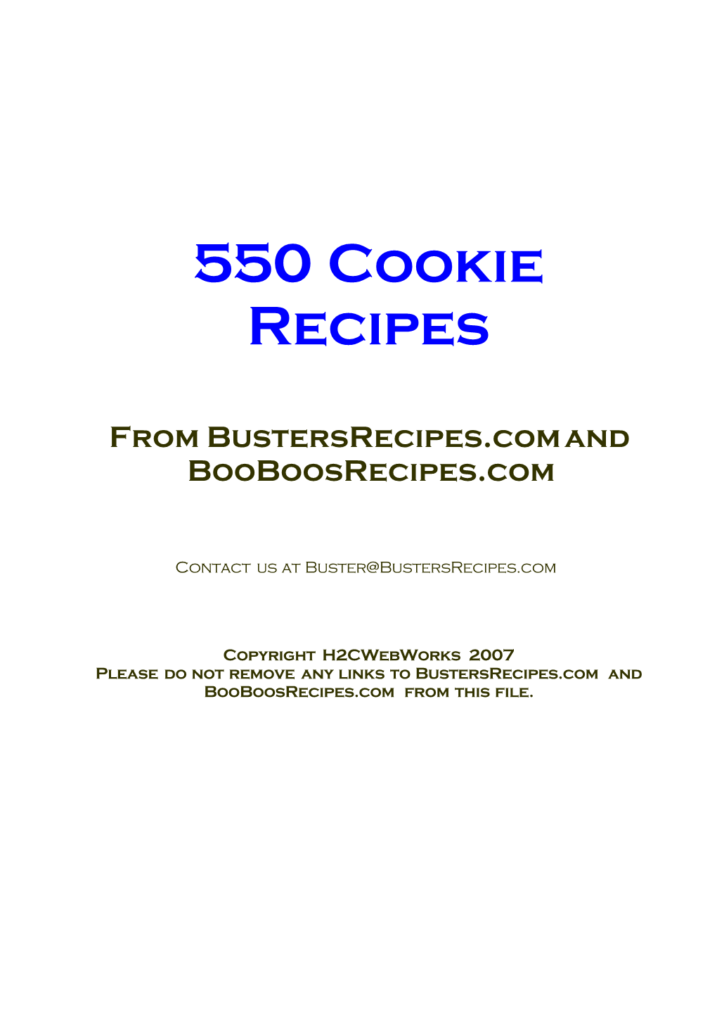 550 Cookie Recipes