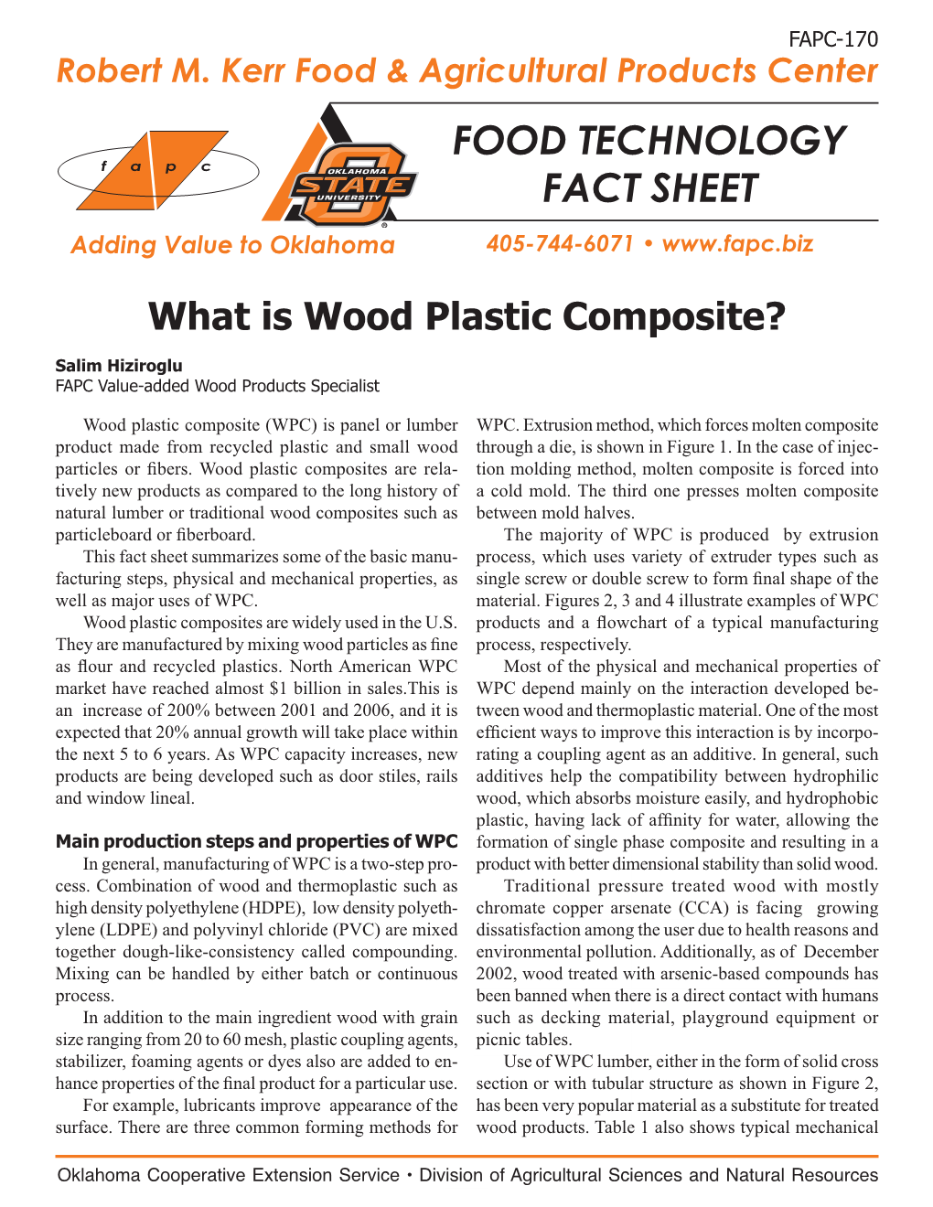 Food Technology Fact Sheet