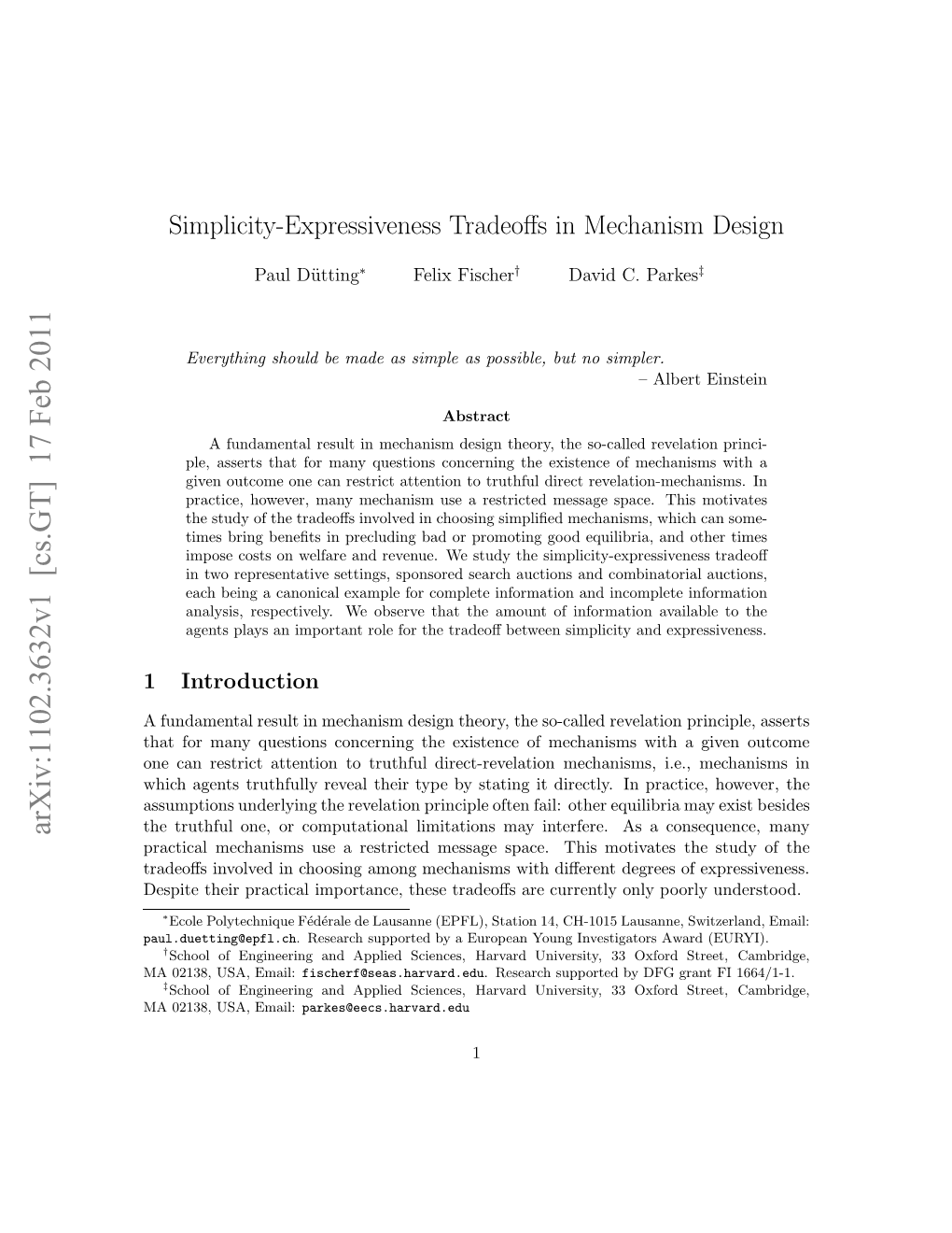 Simplicity-Expressiveness Tradeoffs in Mechanism Design