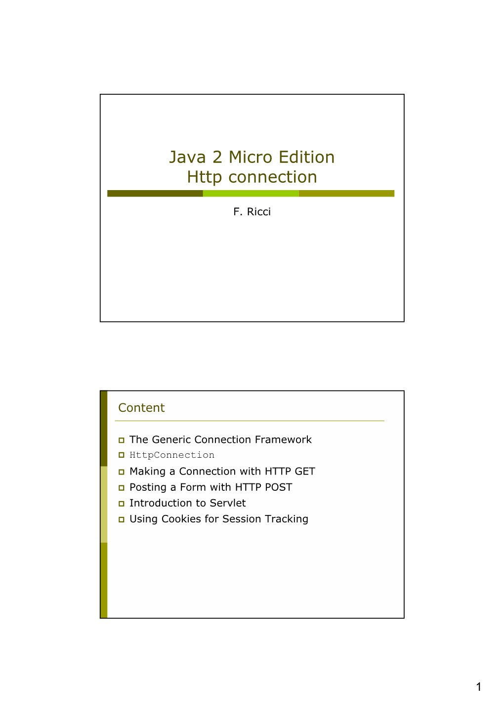 Java 2 Micro Edition Http Connection