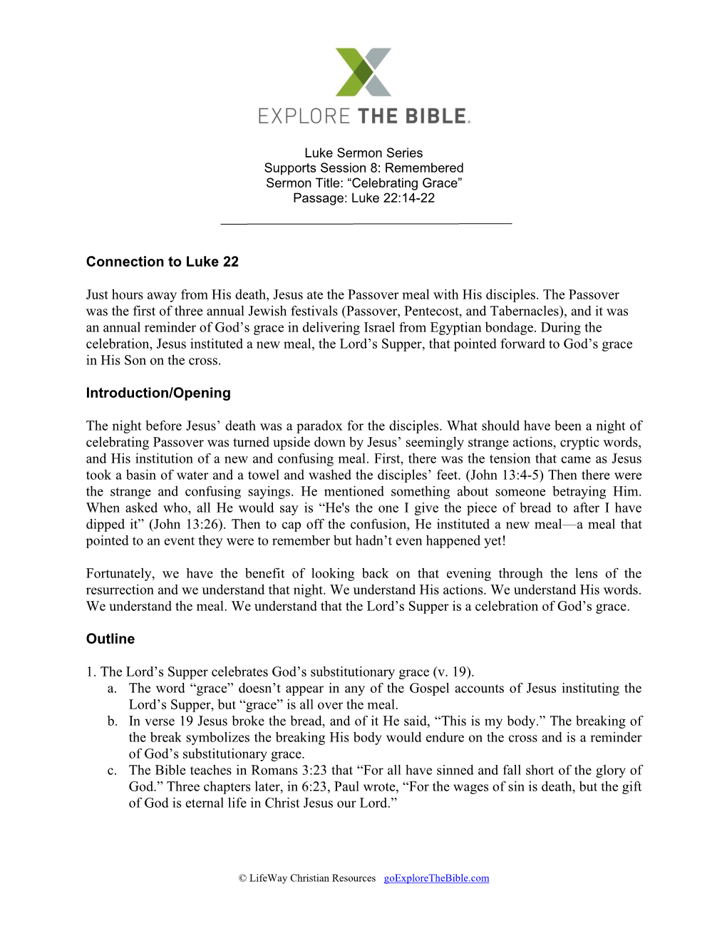 Connection to Luke 22 Just Hours Away from His Death, Jesus Ate The