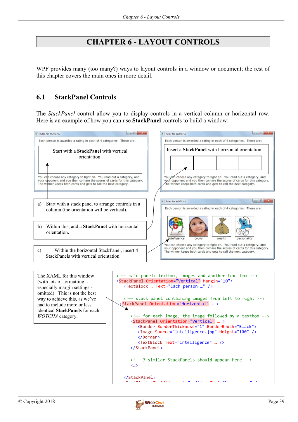 Chapter 6 - Layout Controls