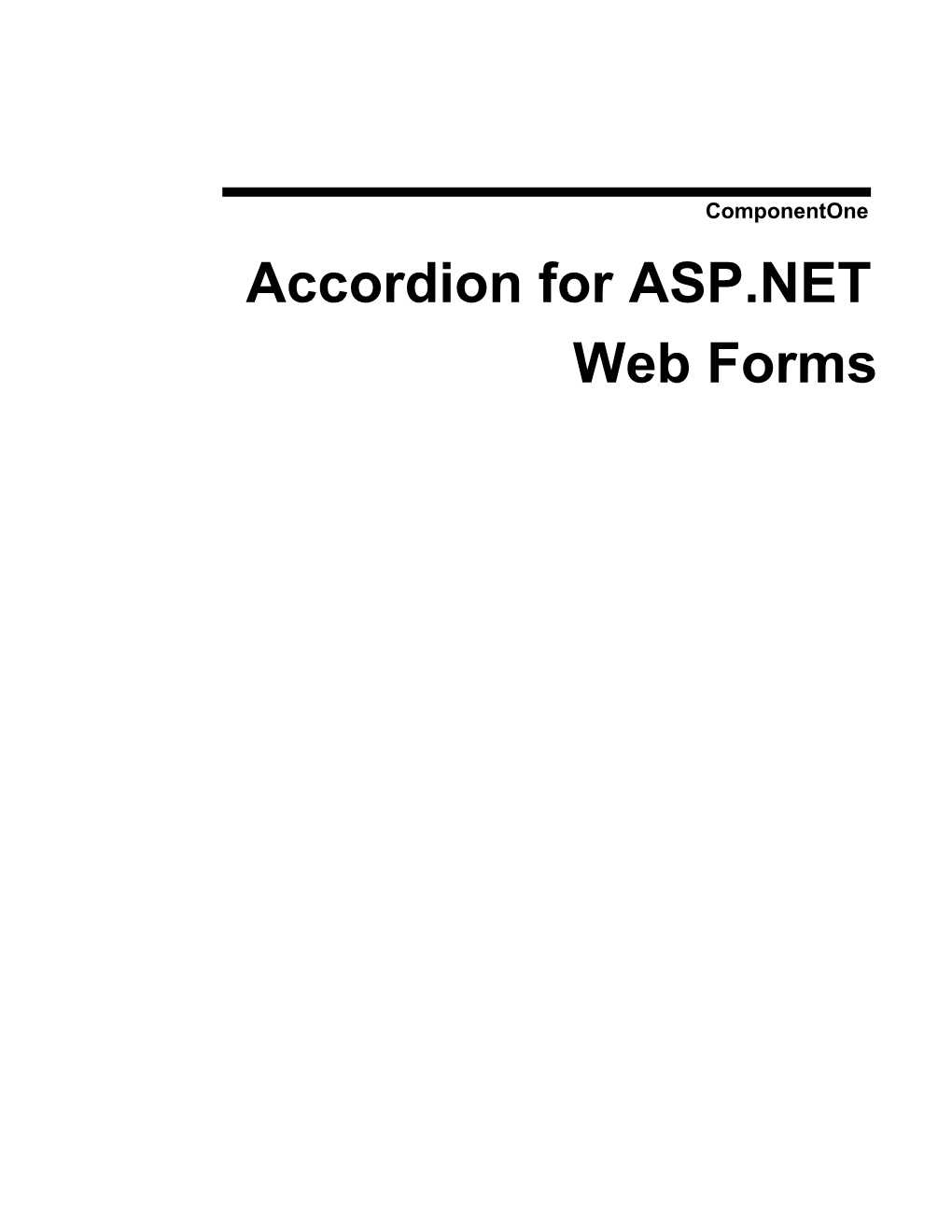 Accordion for ASP.NET Web Forms