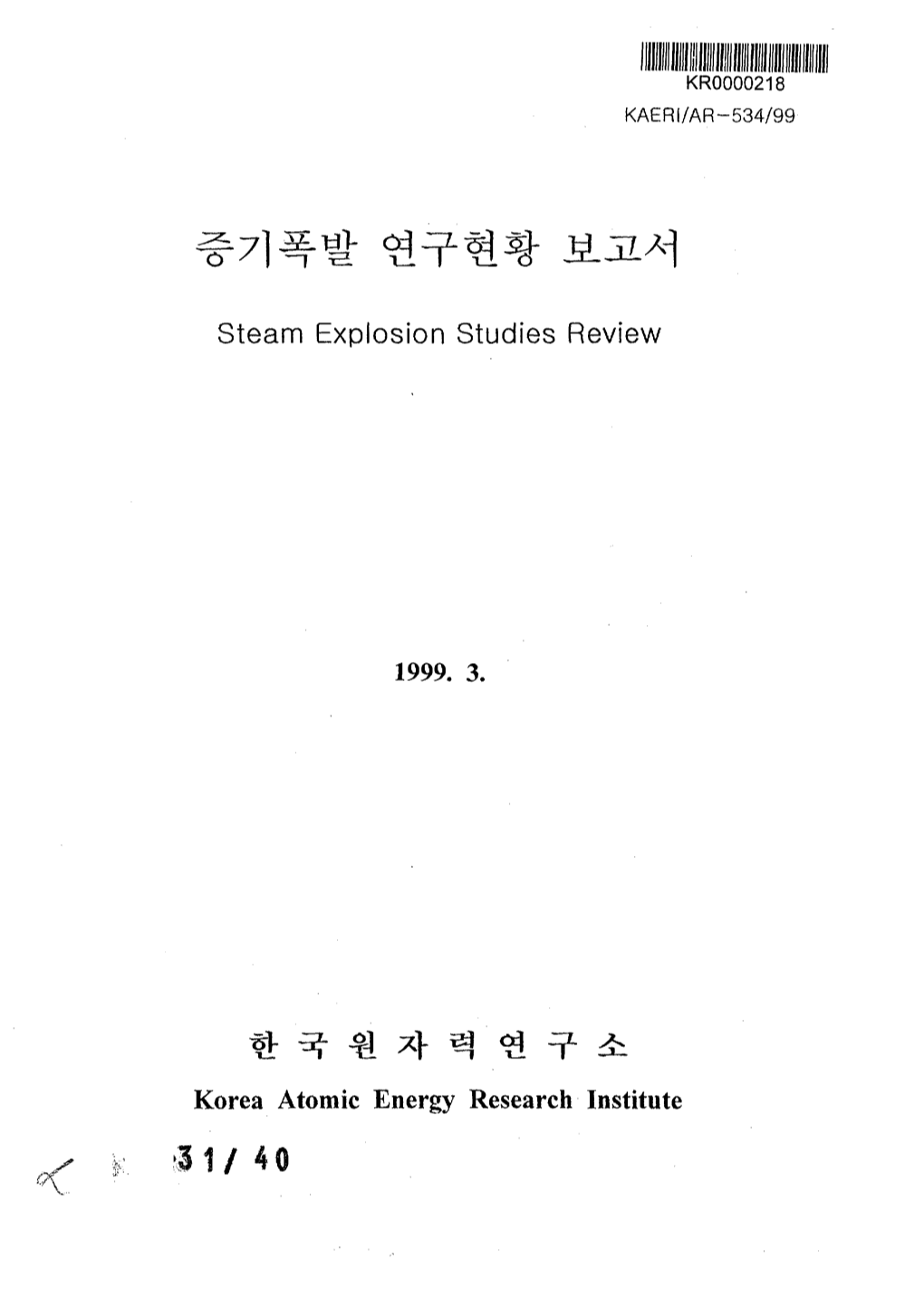 Steam Explosion Studies Review