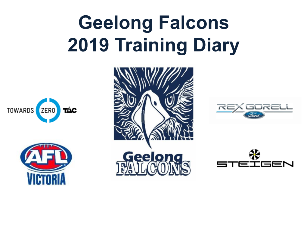 Geelong Falcons 2012 Training Diary