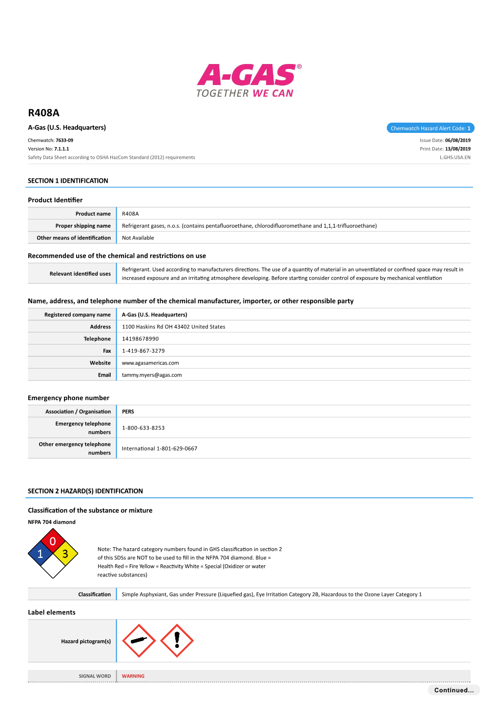 Safety Data Sheet (SDS)