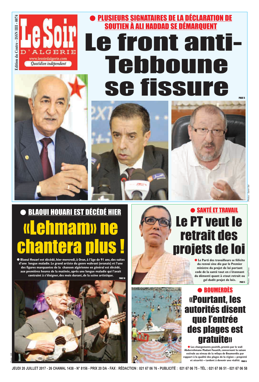 Tebboune Se Fissure