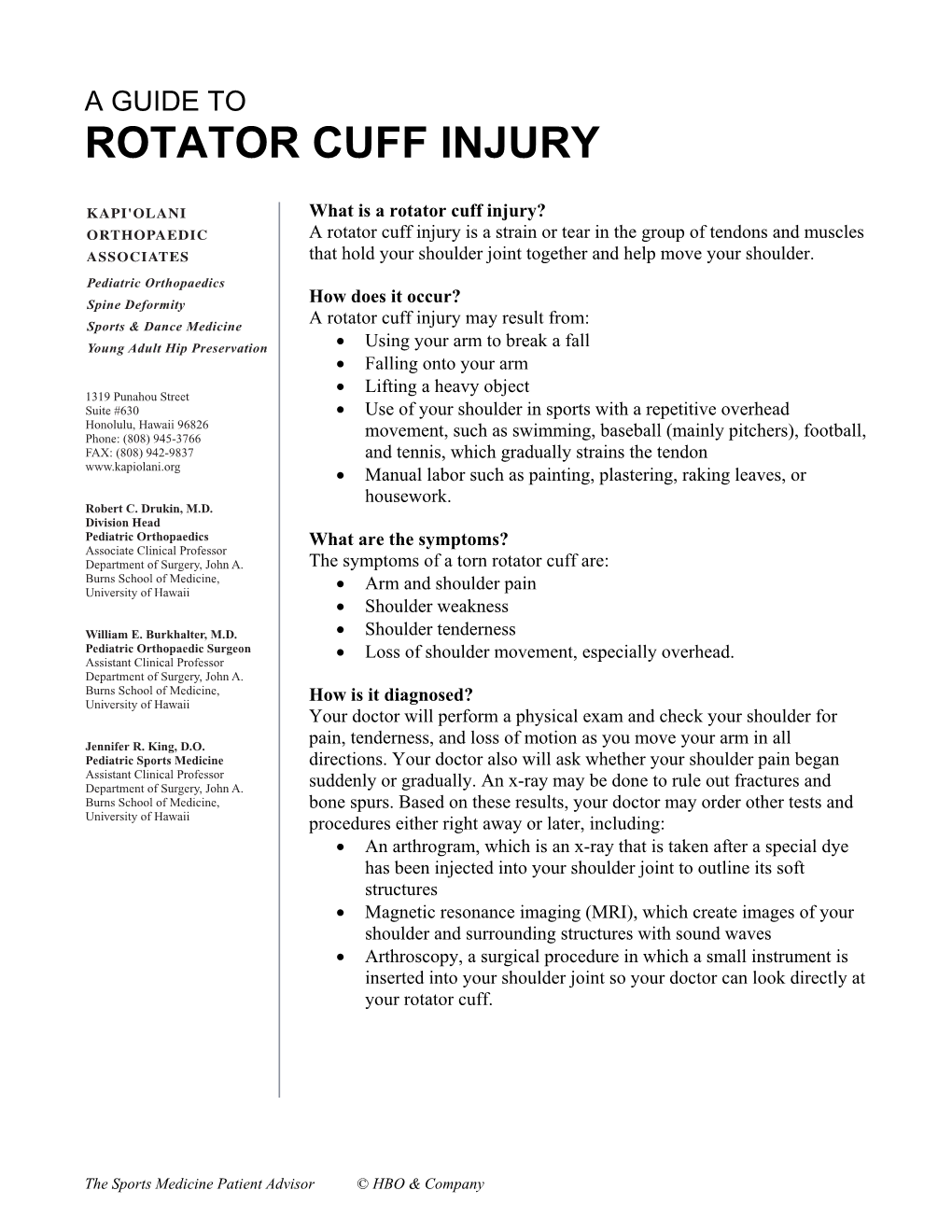 Rotator Cuff Injury