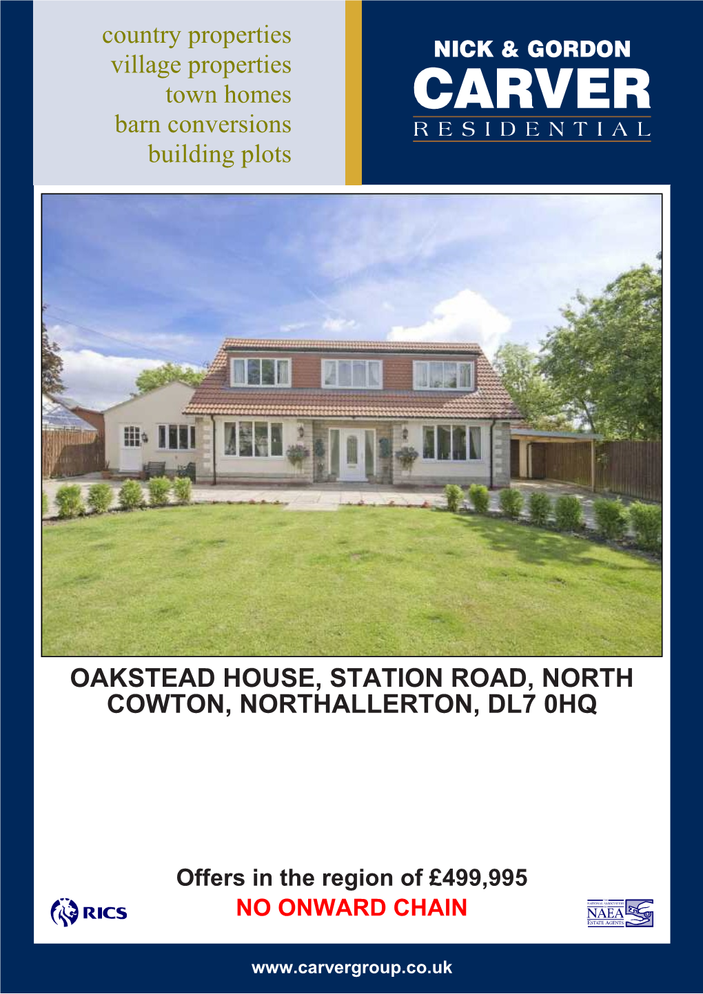Oakstead House, Station Road, North Cowton, Northallerton, Dl7 0Hq