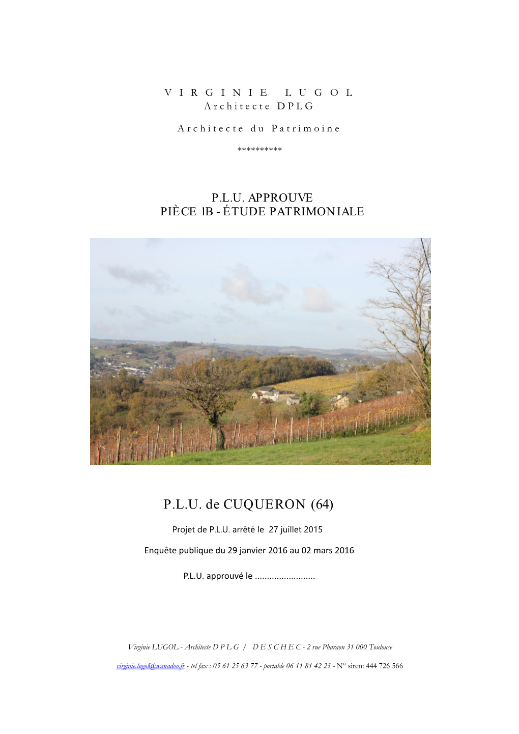 P.L.U. De CUQUERON (64)