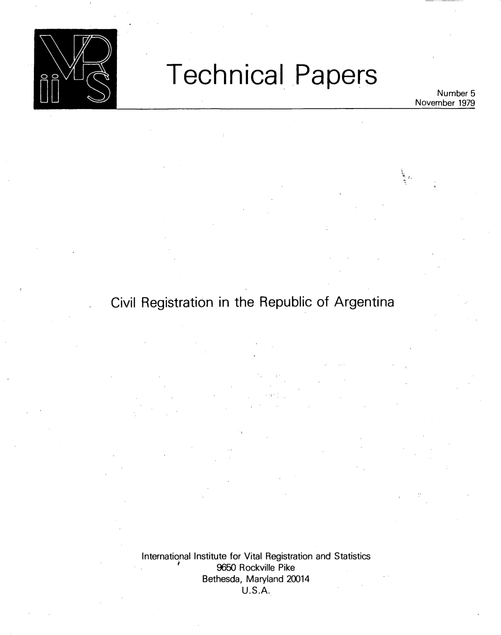 Civil Registration in the Republic of Argentina