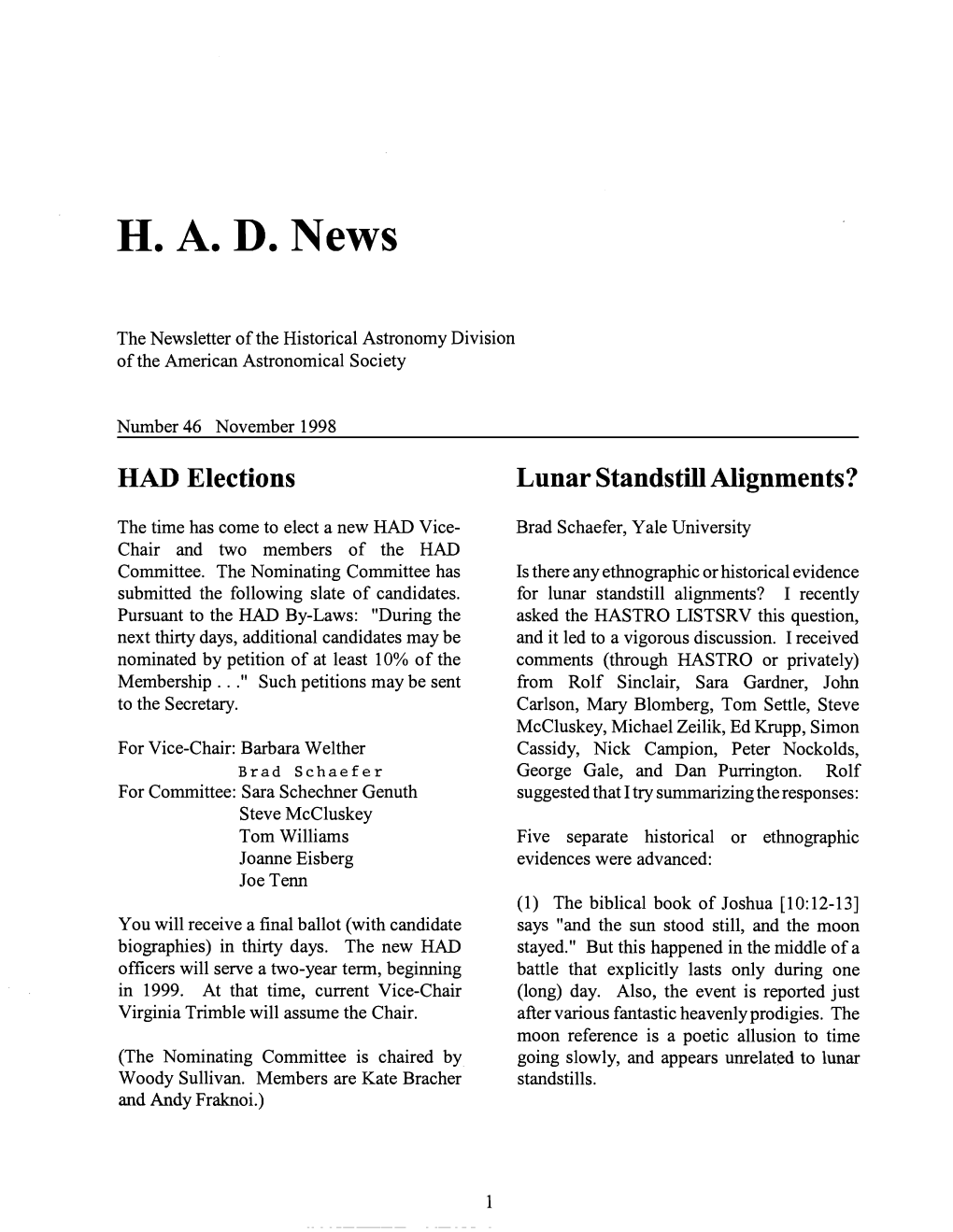 Lunar Standstill Alignments?