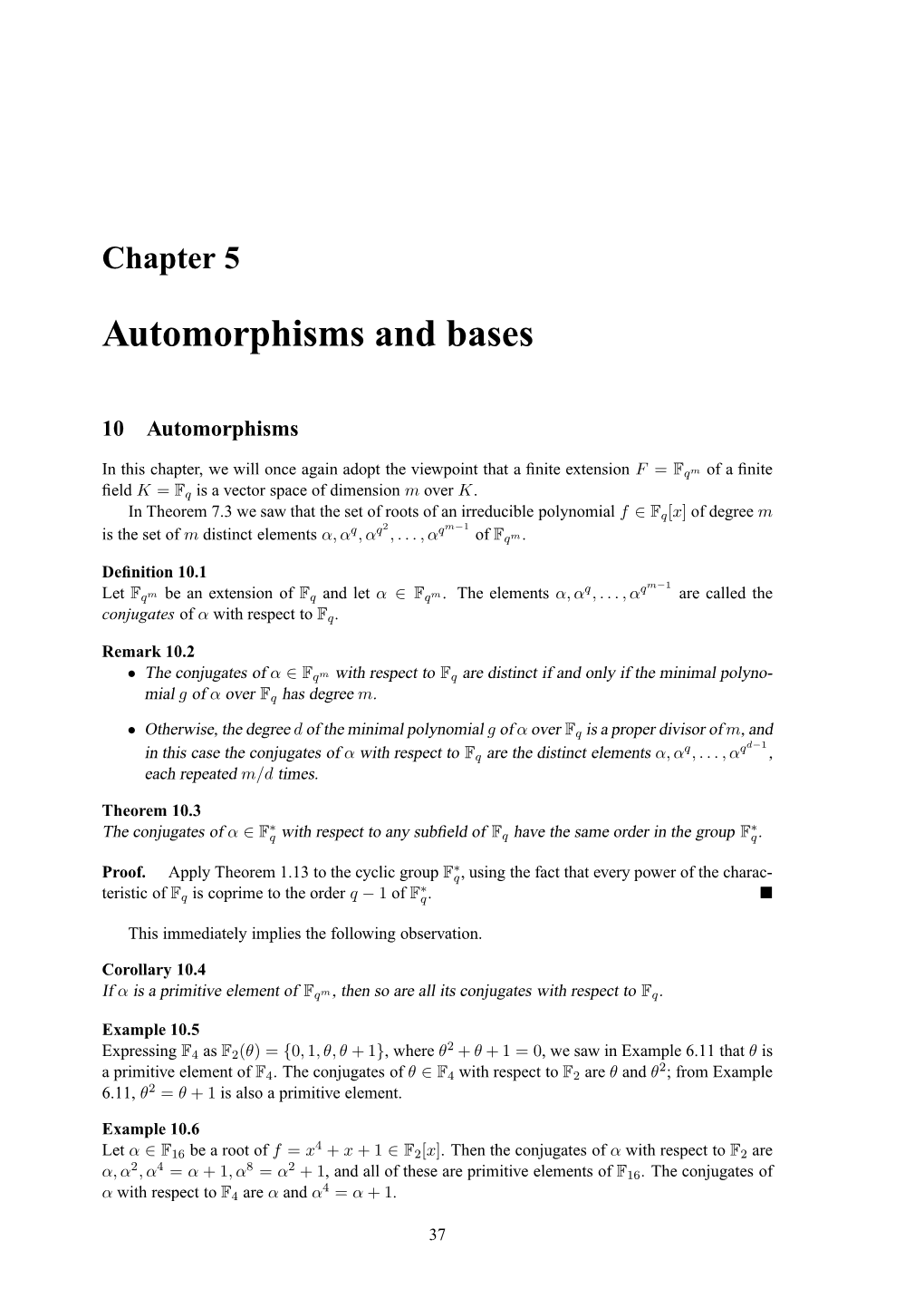 Automorphisms and Bases