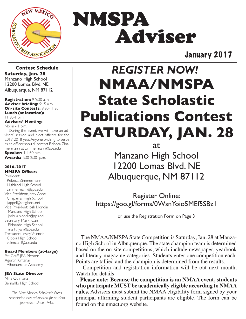 NMSPA Adviser January 2017