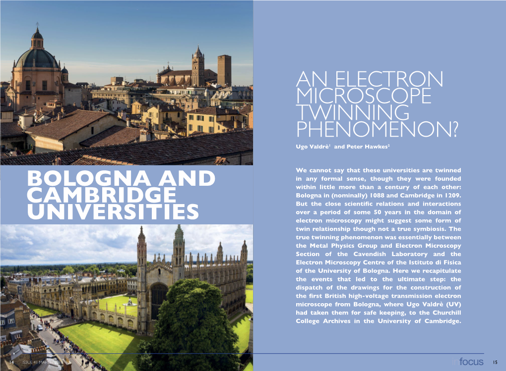 Bologna and Cambridge Universities