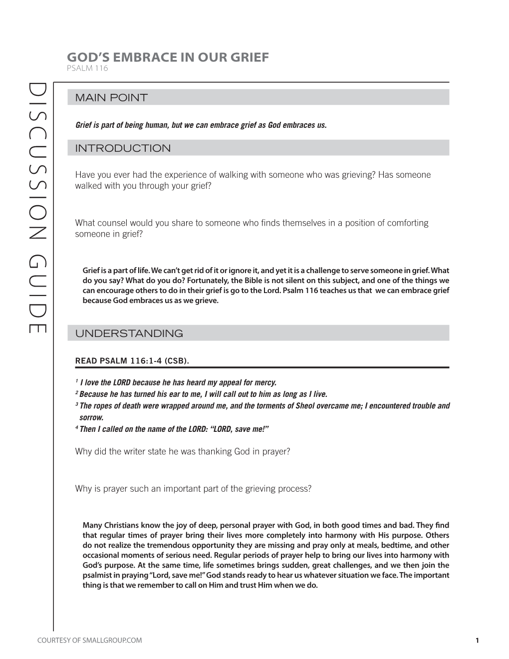 Psalm 116 Discussion Guide