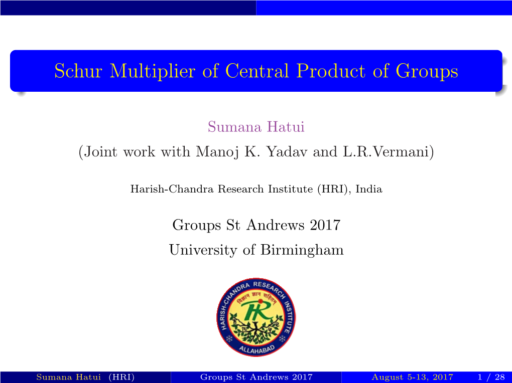 Schur Multiplier of Central Product of Groups