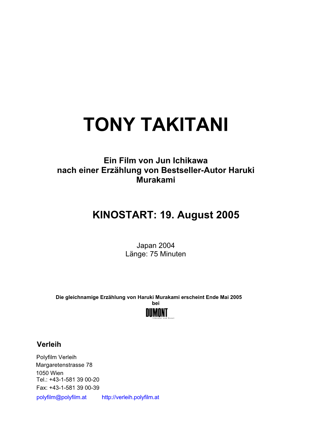 Tony Takitani