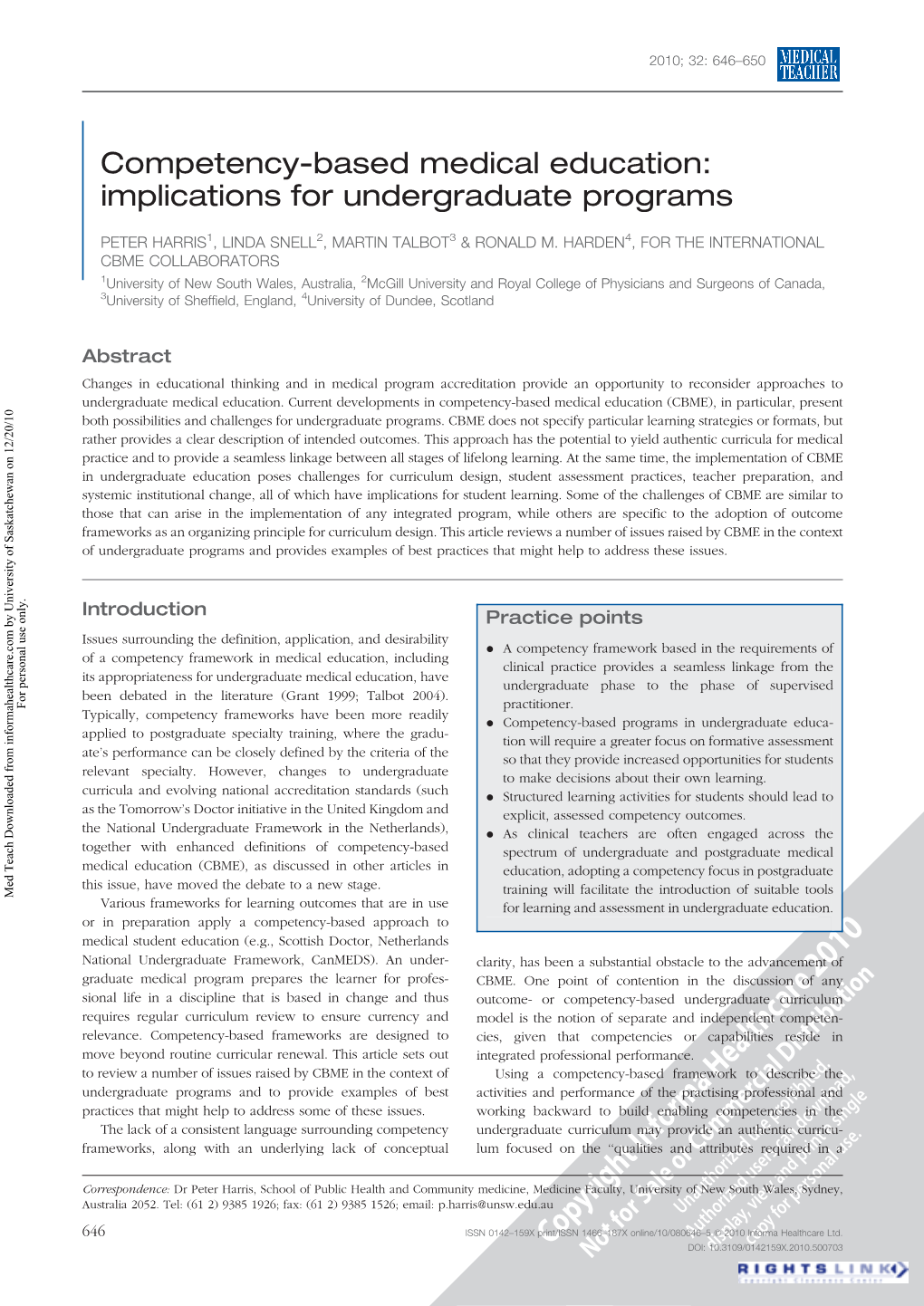 Competency-Based Medical Education: Implications for Undergraduate Programs