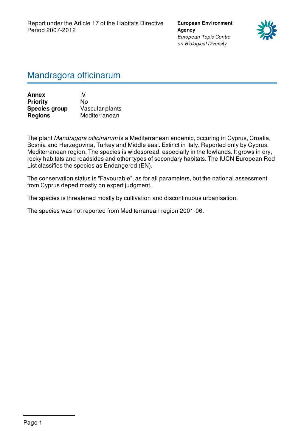 Mandragora Officinarum