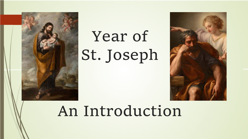 Introduction to St. Joseph