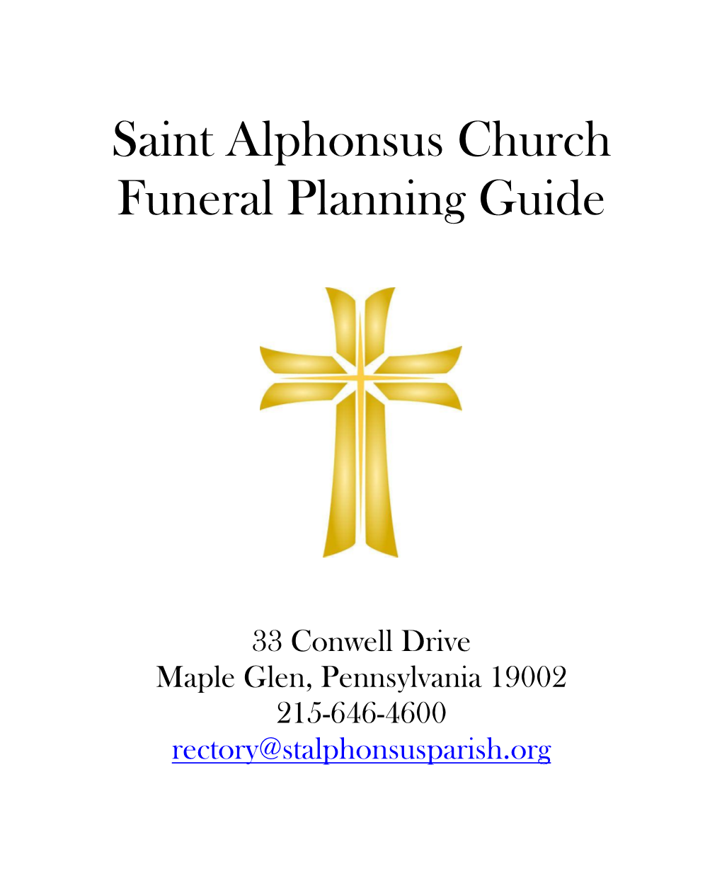 Saint Alphonsus Church Funeral Planning Guide