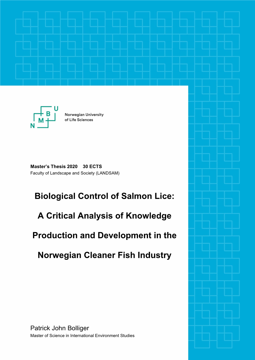 Biological Control of Salmon Lice