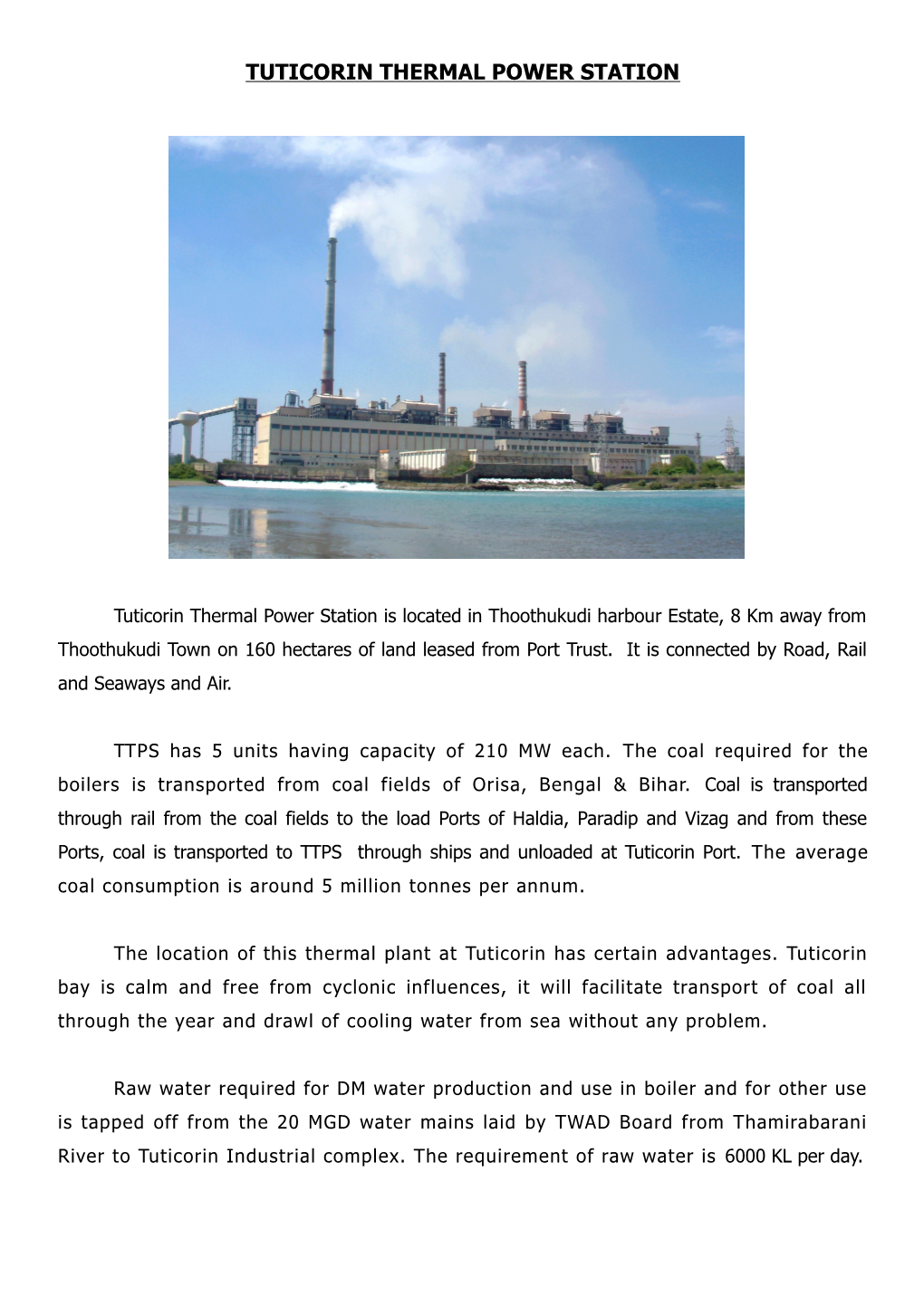 Tuticorin Thermal Power Station