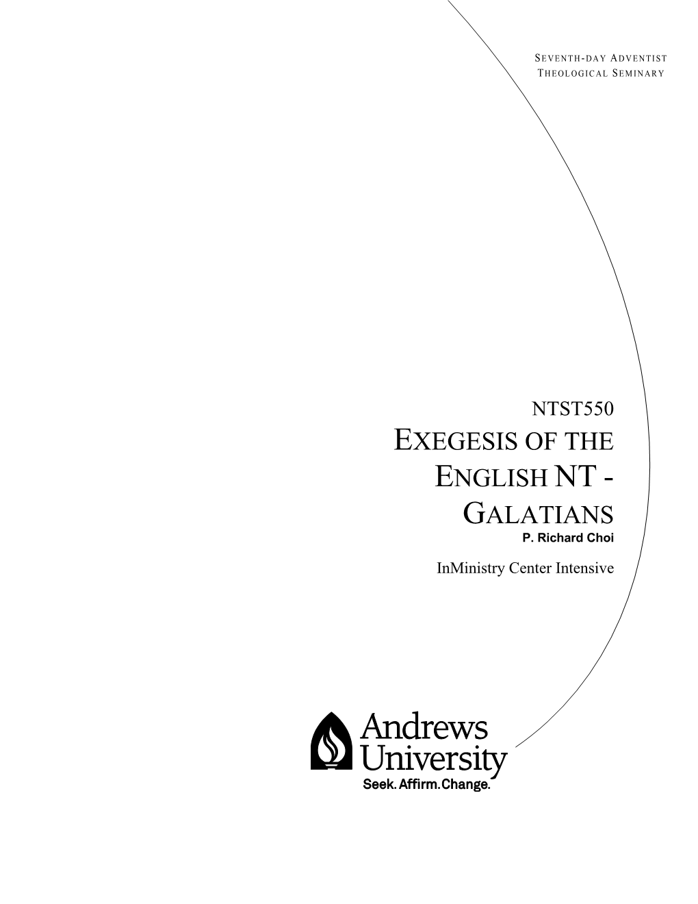 Exegesis of the English Nt - Galatians P