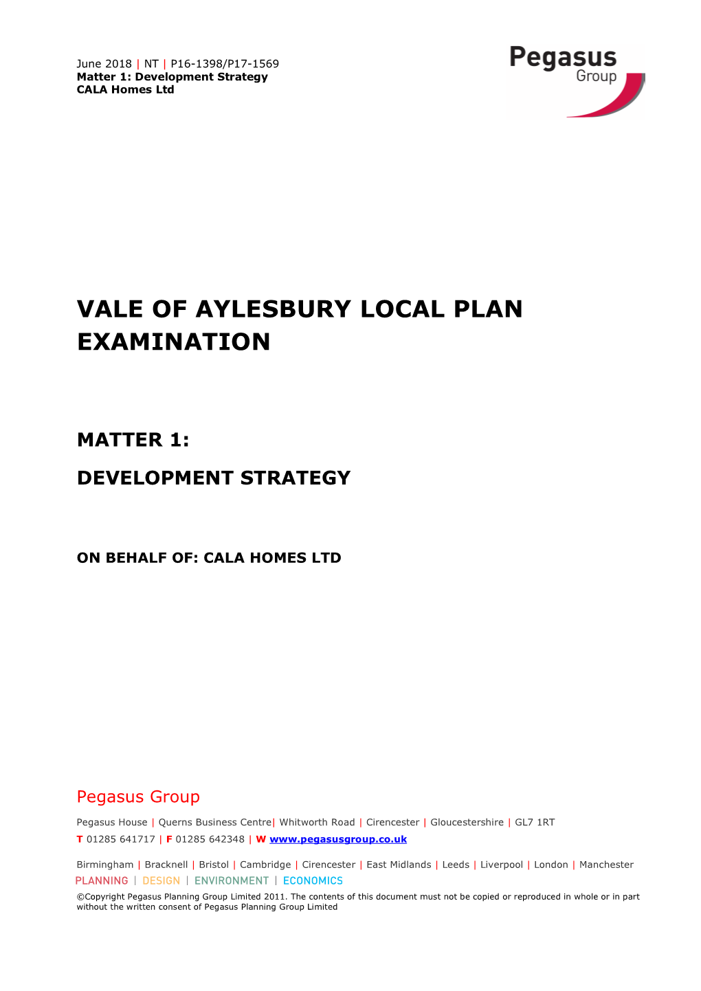 Vale of Aylesbury Local Plan Examination