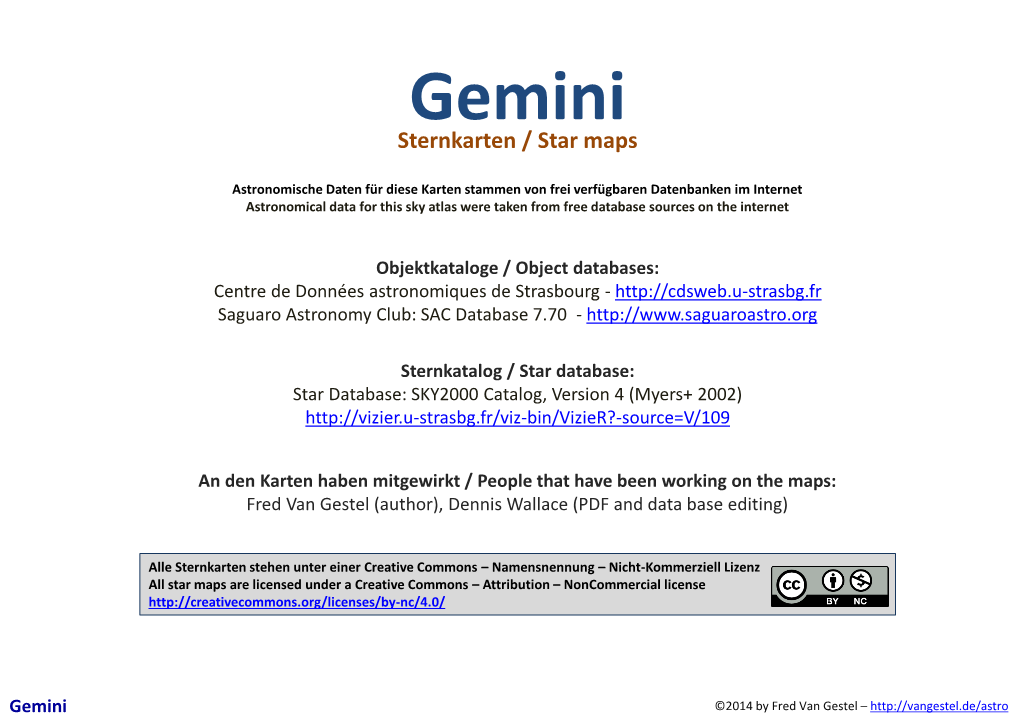 Gemini Sky Atlas